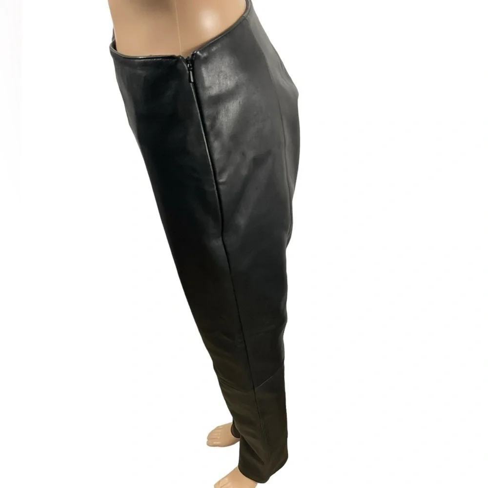 Hugo Buscati Collection Vintage Lined Black 100% leather Pants size 6T